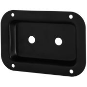 MH-0035 Black Steel Dual 1/4″ Jack Dish